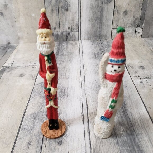 Skinny Standing Santa and Snowman - Picture 1 of 3